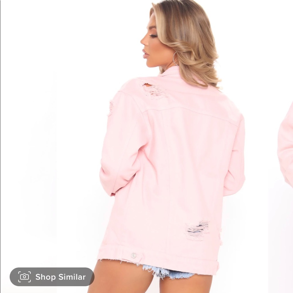 Pink Denim Jacket size small worn once
